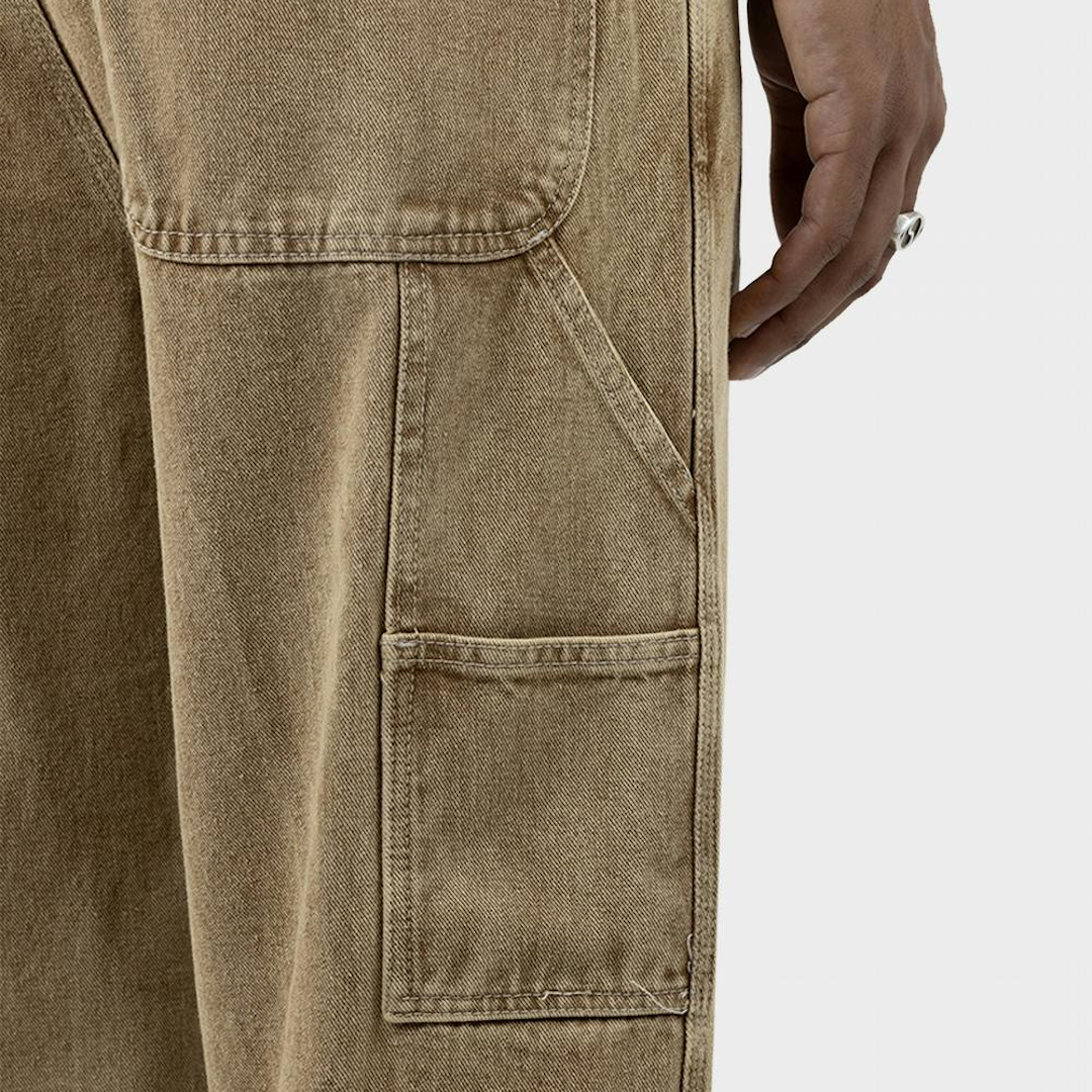 Dickies 1939 Aged Denim Relaxed Fit Carpenter Jean Stone Washed Desert Sand