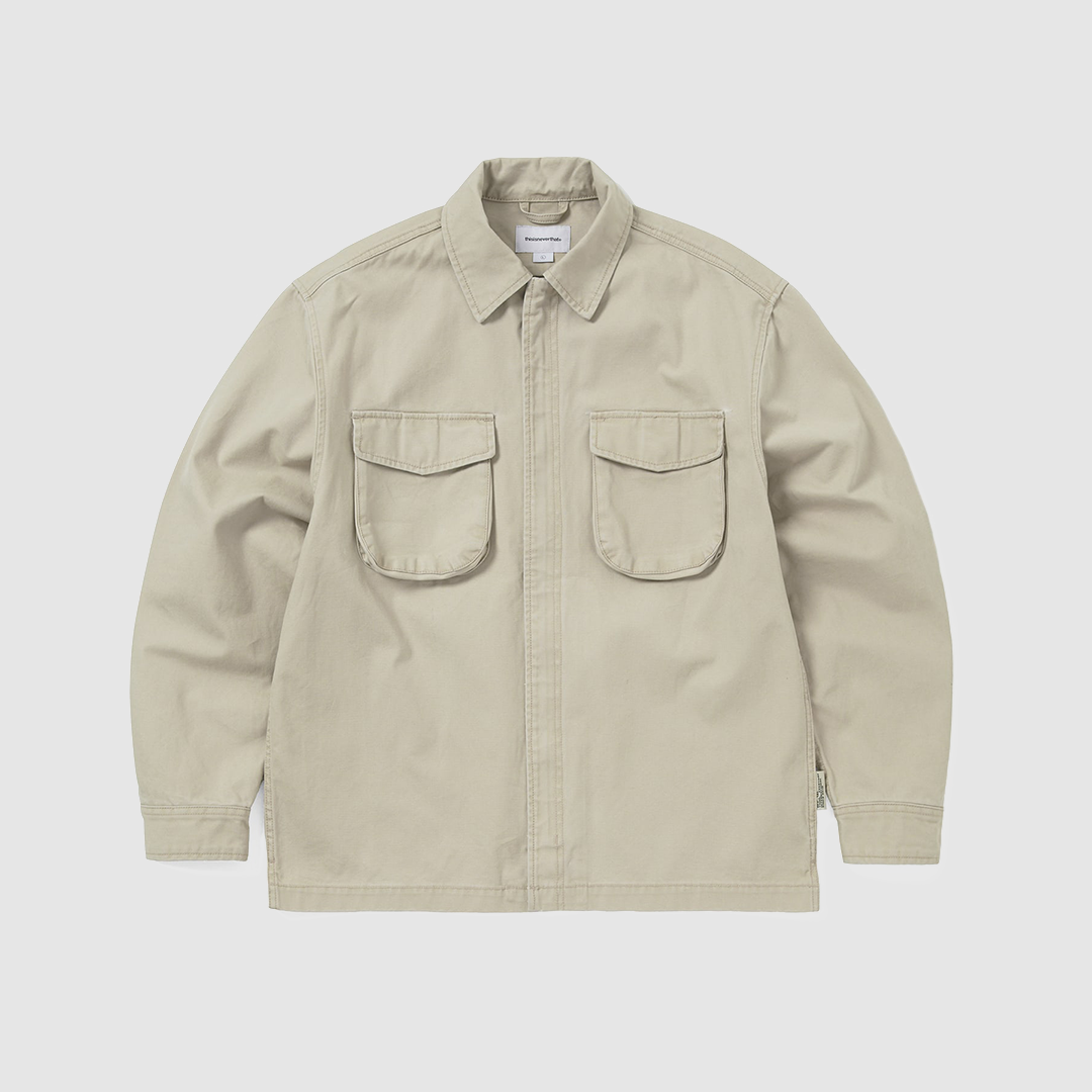 thisisneverthat Washed Zip Shirt Stone – Brick + Mortar