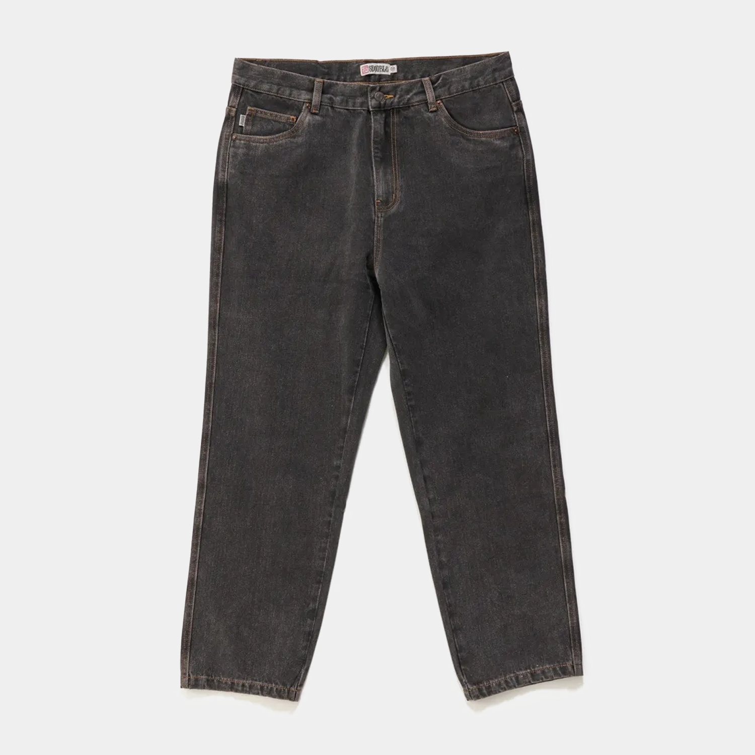S/DOUBLE Embroidered Denim Standard Jean Faded Black – Brick + Mortar