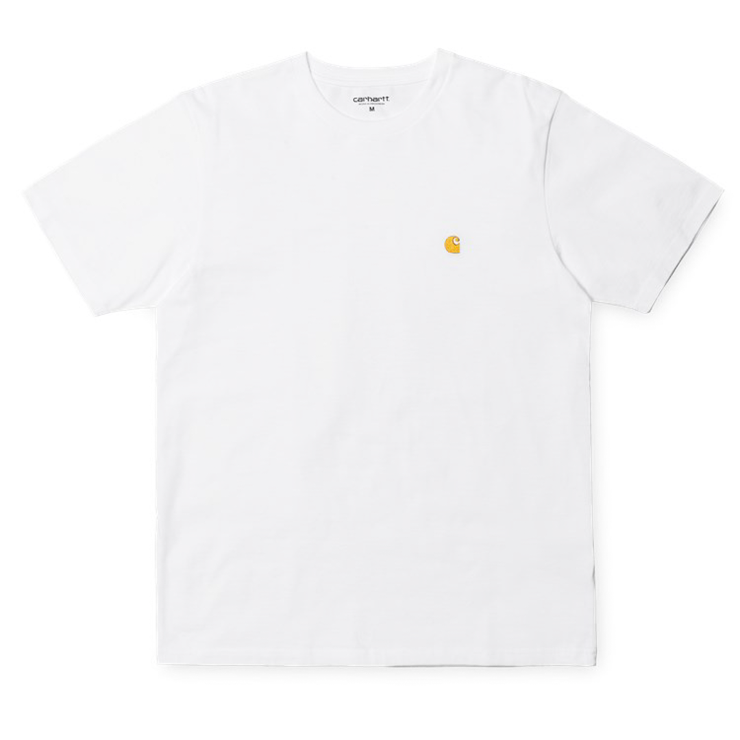 Carhartt WIP Chase Tee White + Gold