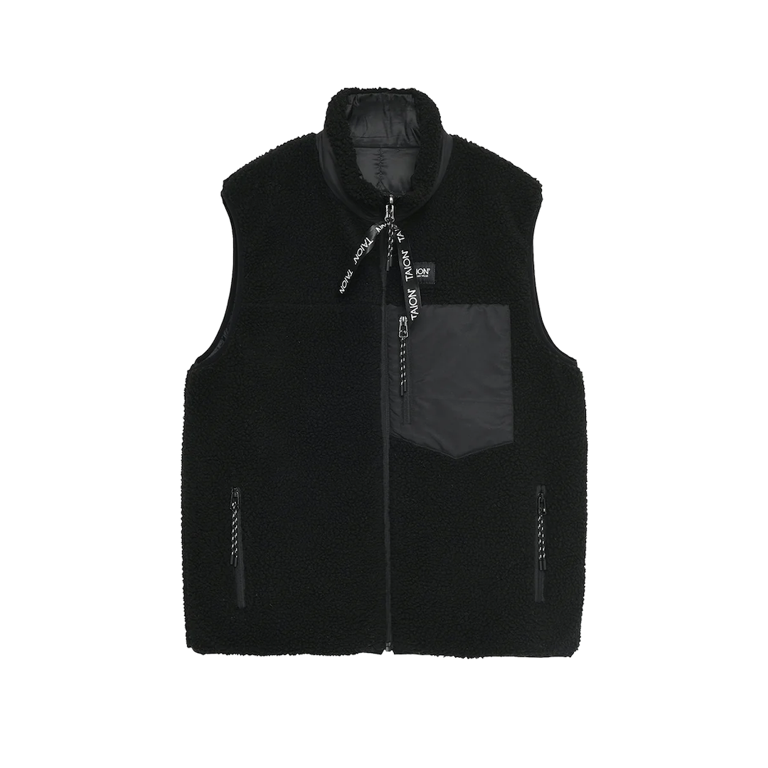 Taion Down x Boa Reversible Vest Black + Black – Brick + Mortar