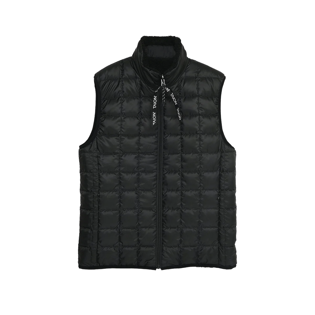 Taion Down x Boa Reversible Vest Black + Black