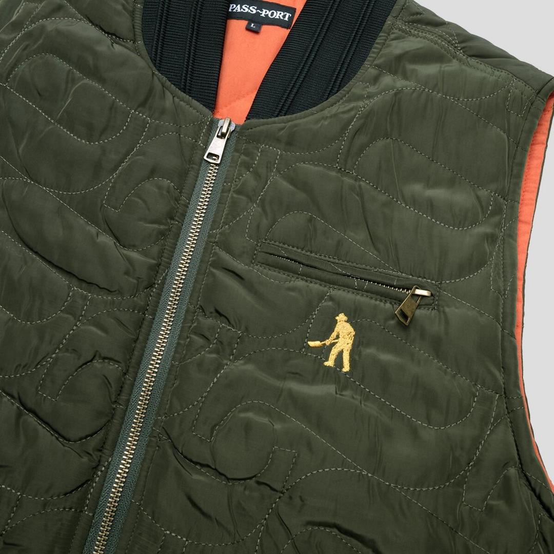 PassPort Tilde Puff Packers Vest Forest Green