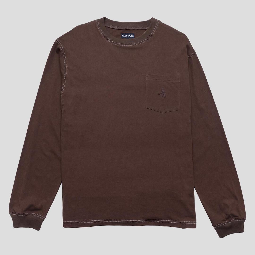 PassPort Organic Pocket Long Sleeve Bark