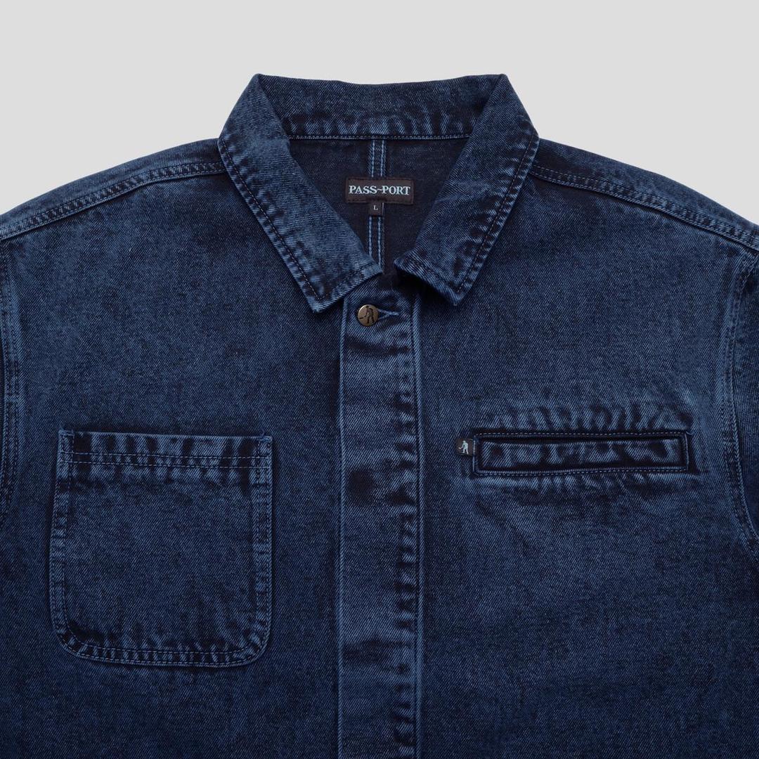 PassPort Workers Club Painters Jacket Over-Dye Navy