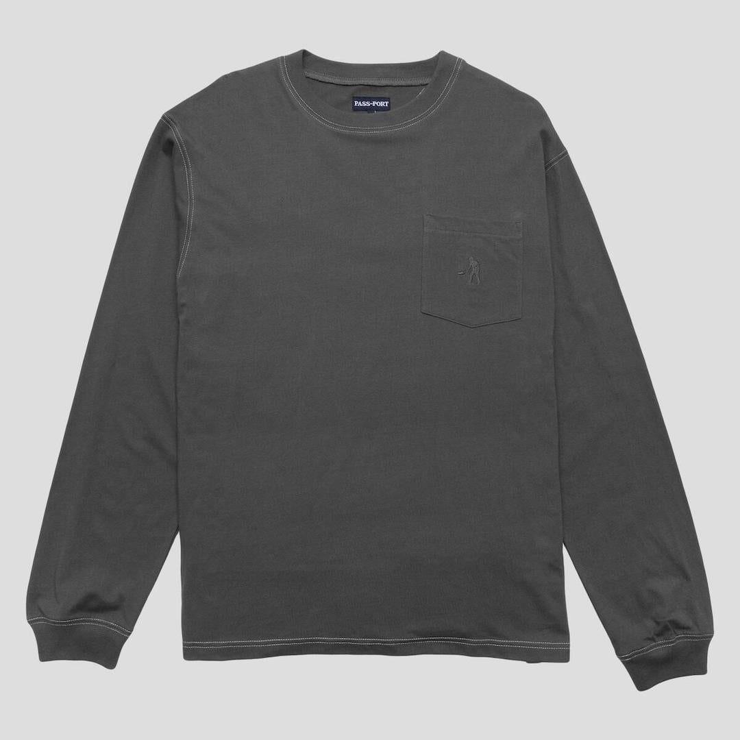 PassPort Organic Pocket Long Sleeve Tar