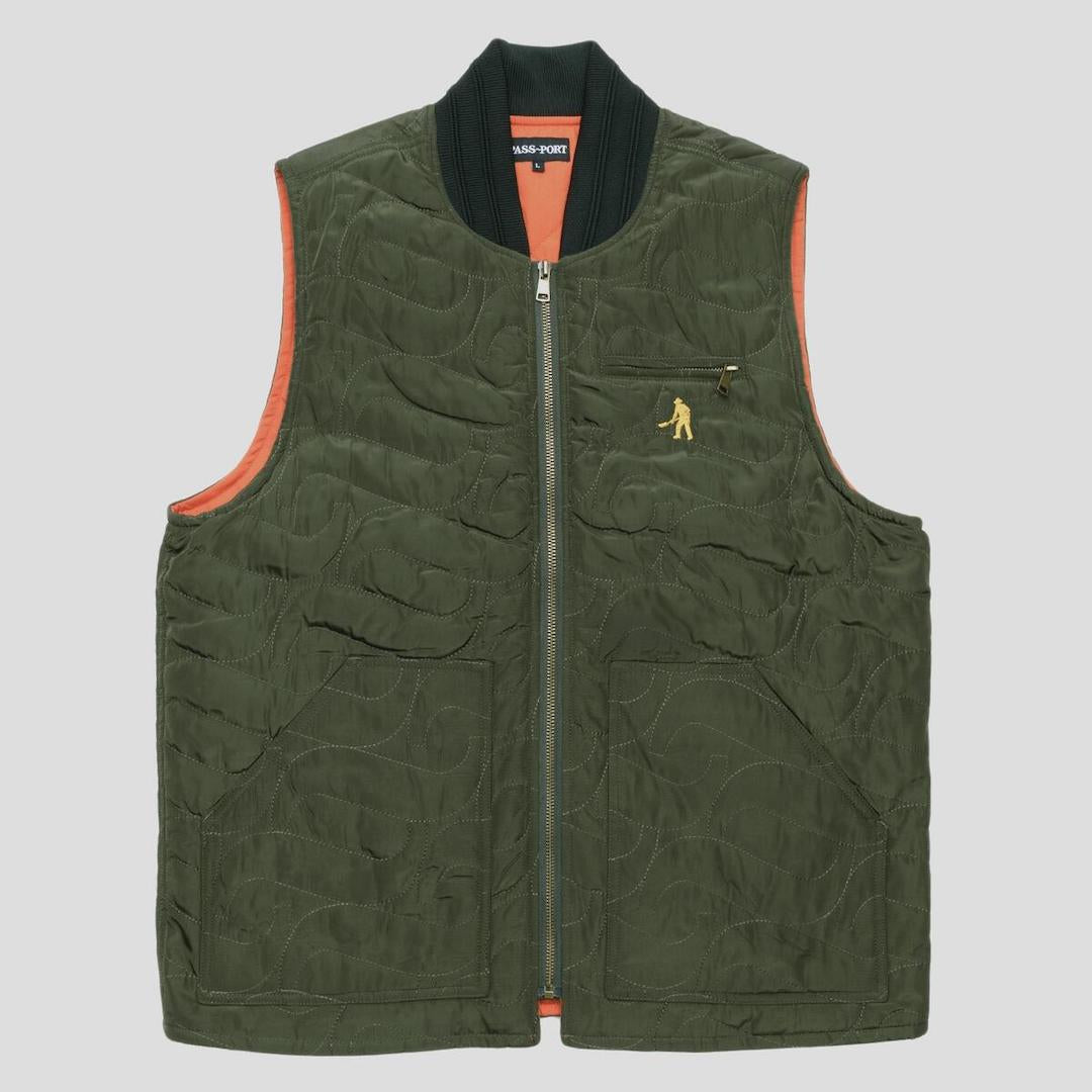 PassPort Tilde Puff Packers Vest Forest Green