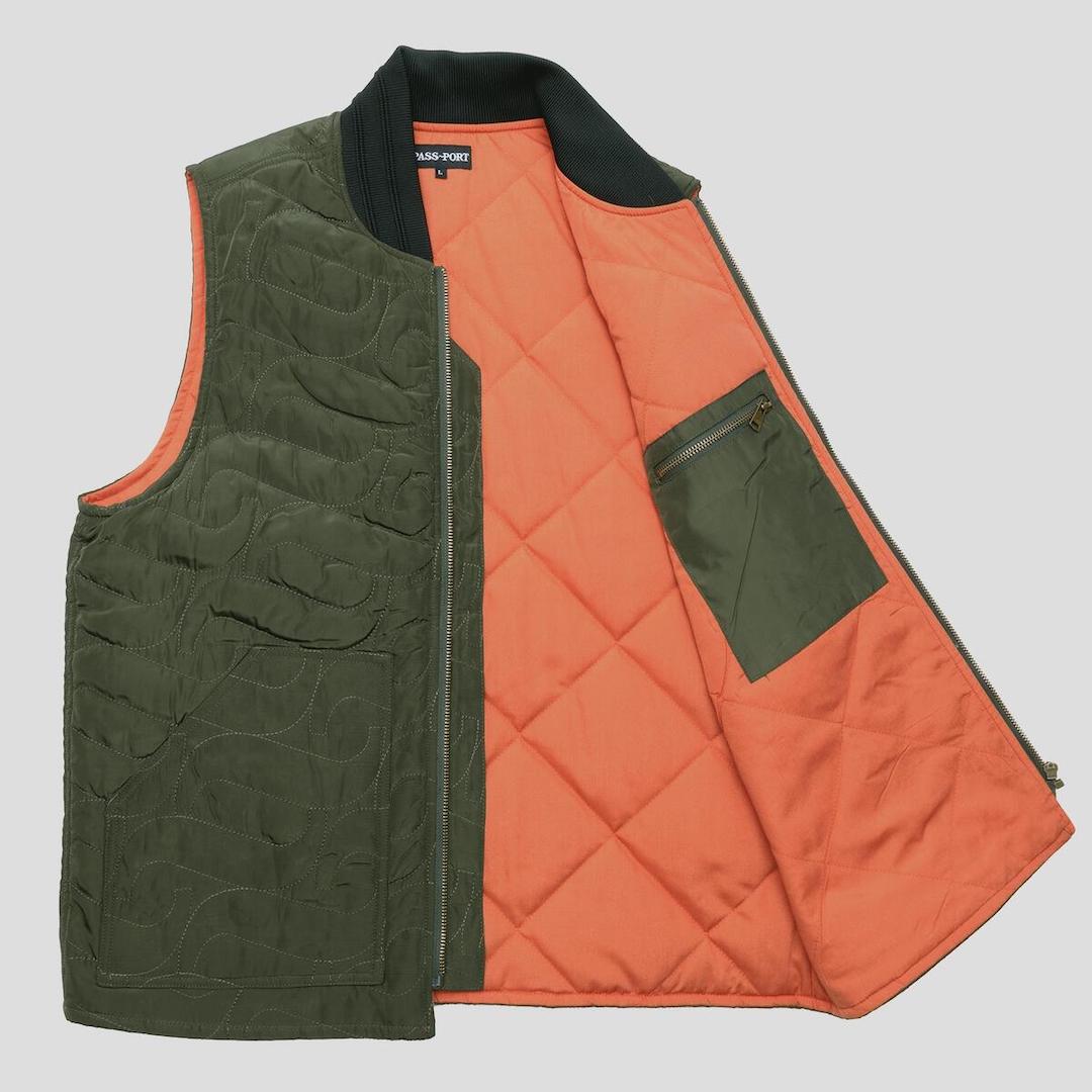 PassPort Tilde Puff Packers Vest Forest Green