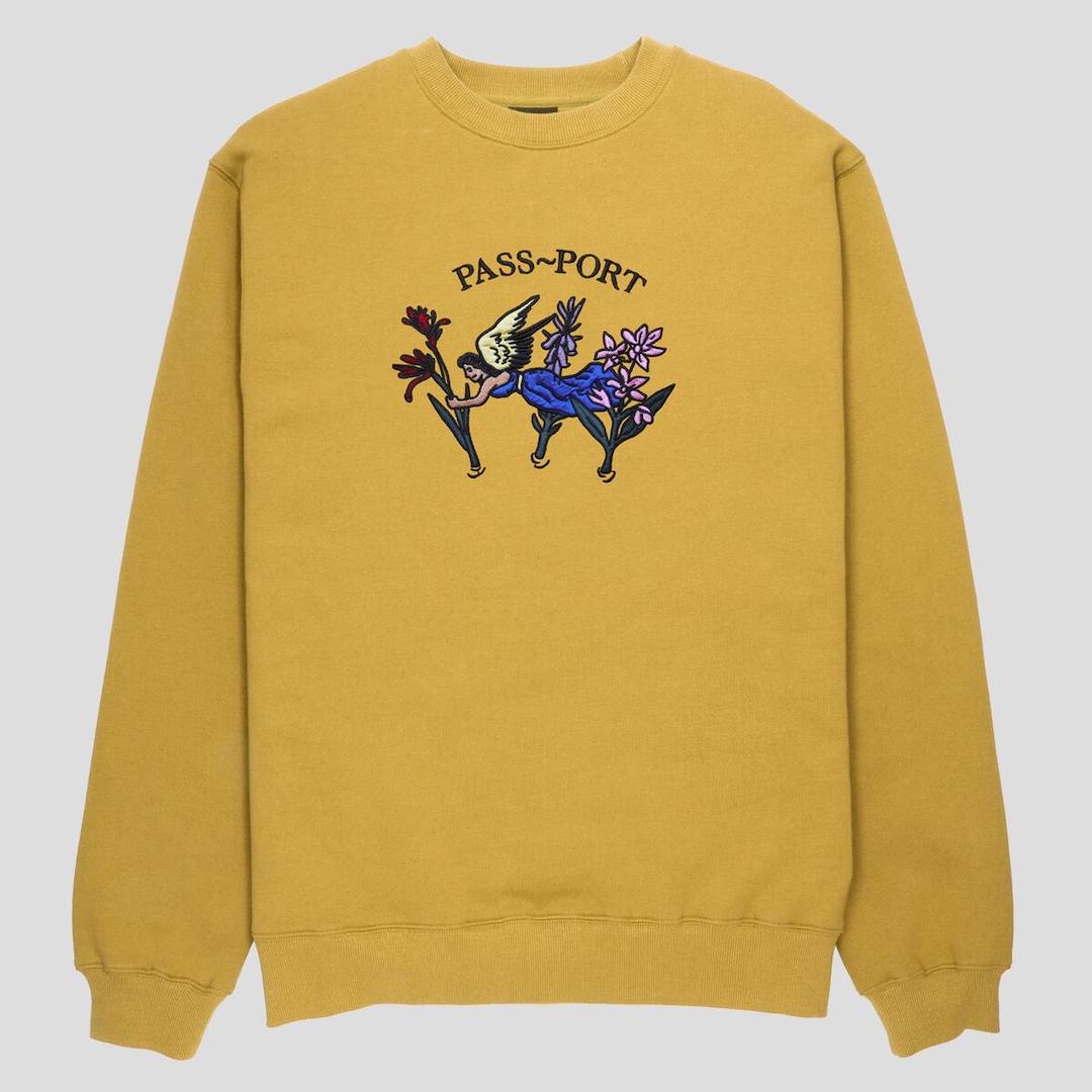 PassPort Gardening Applique Sweater Mustard