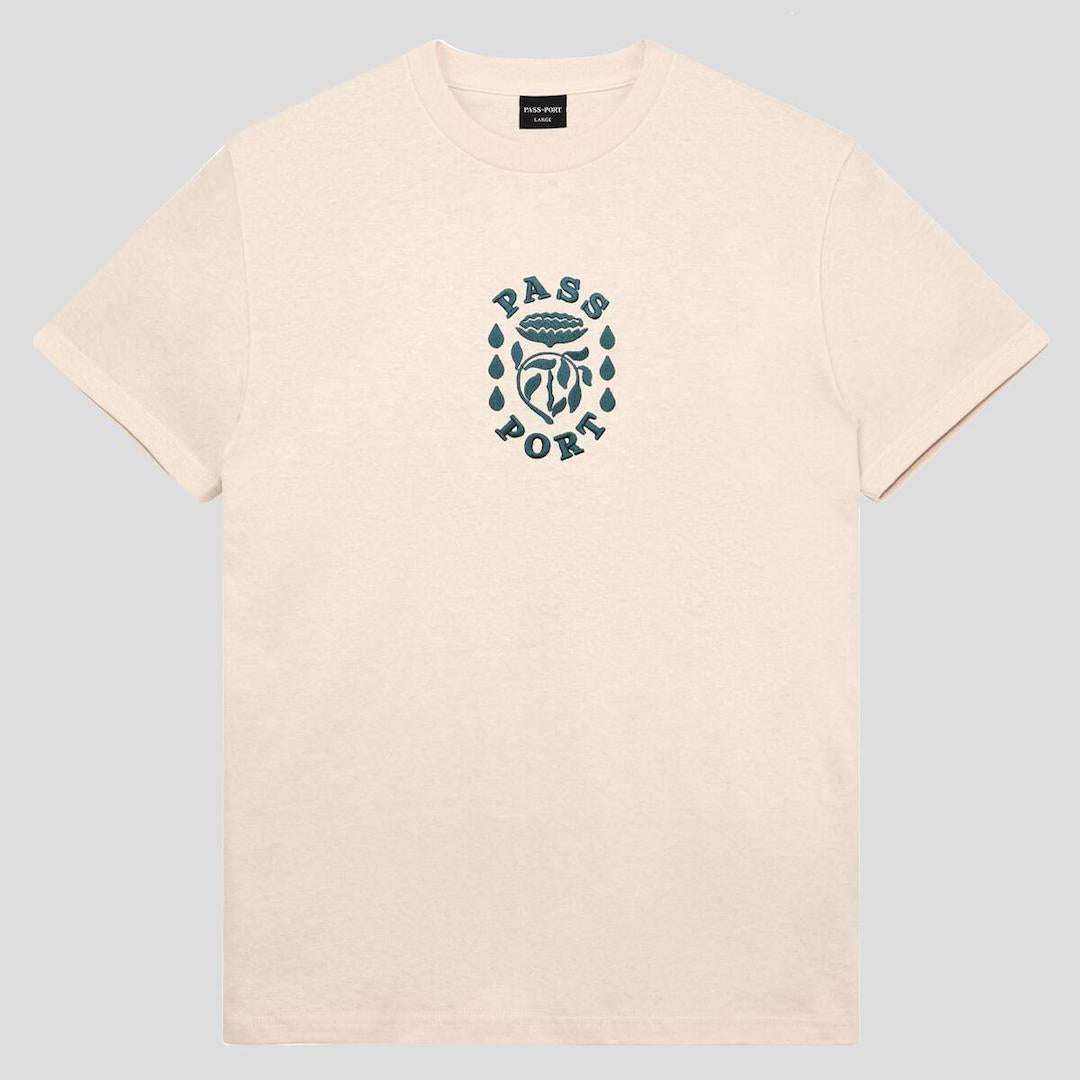 PassPort Fountain Embroidery Tee Natural