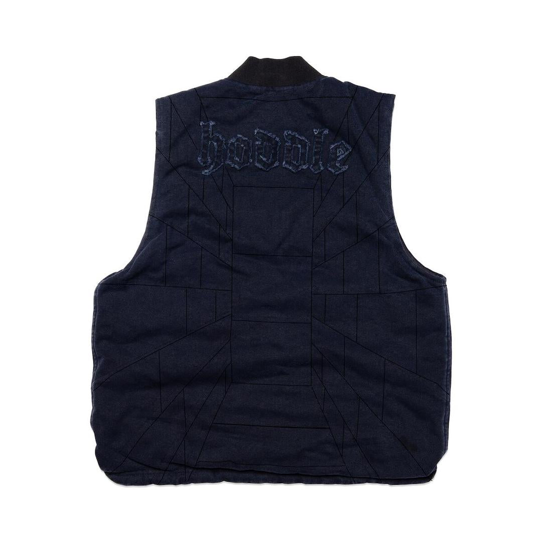 Hoddle Zip Up Carpenter Vest Black