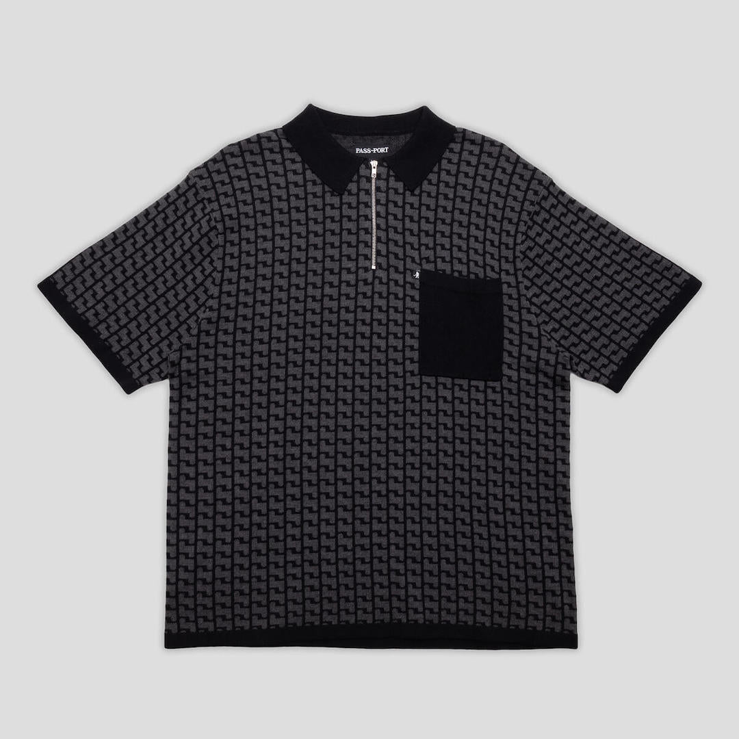PassPort Drain Knit SS Polo Black