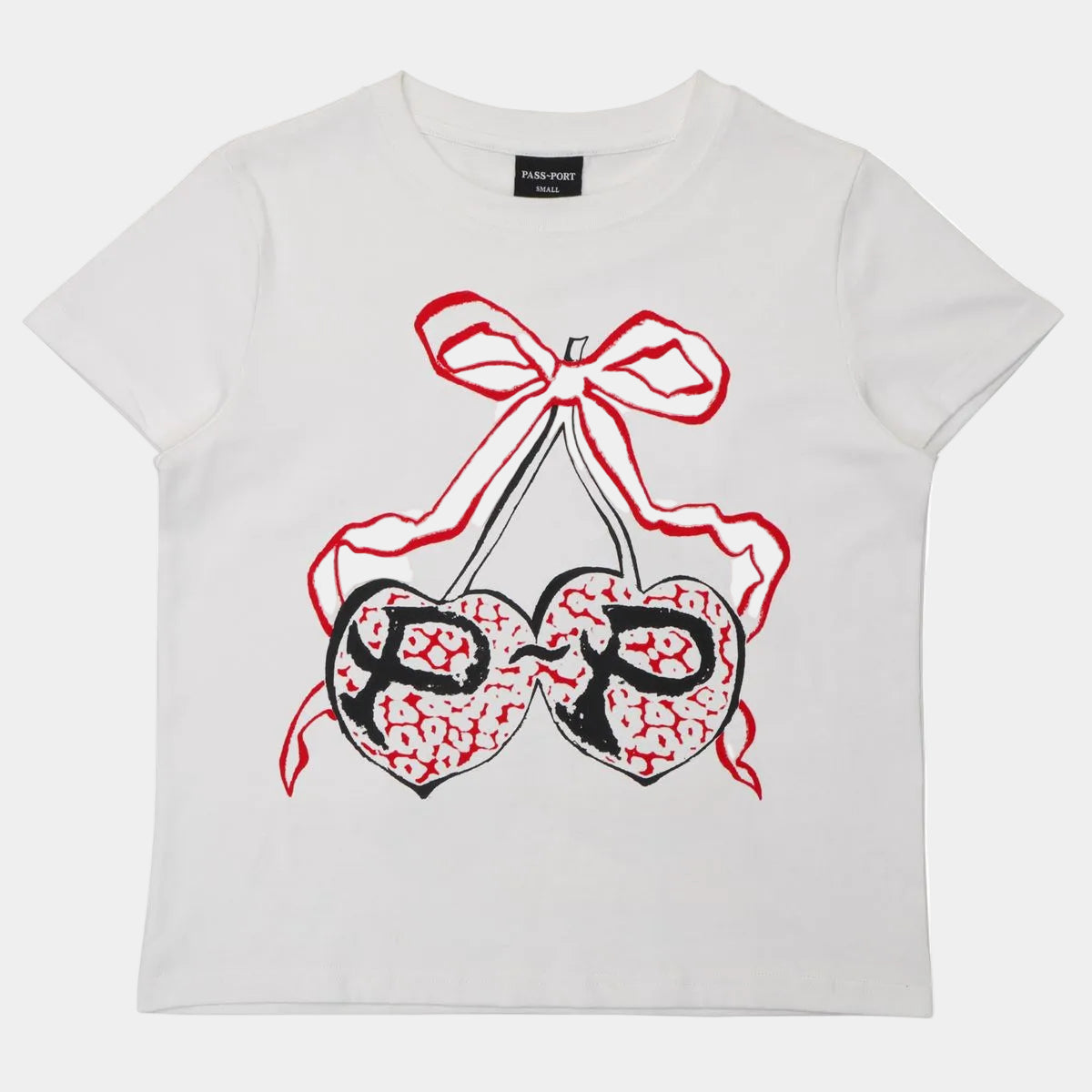 Pass~Port Cherries Baby Tee White