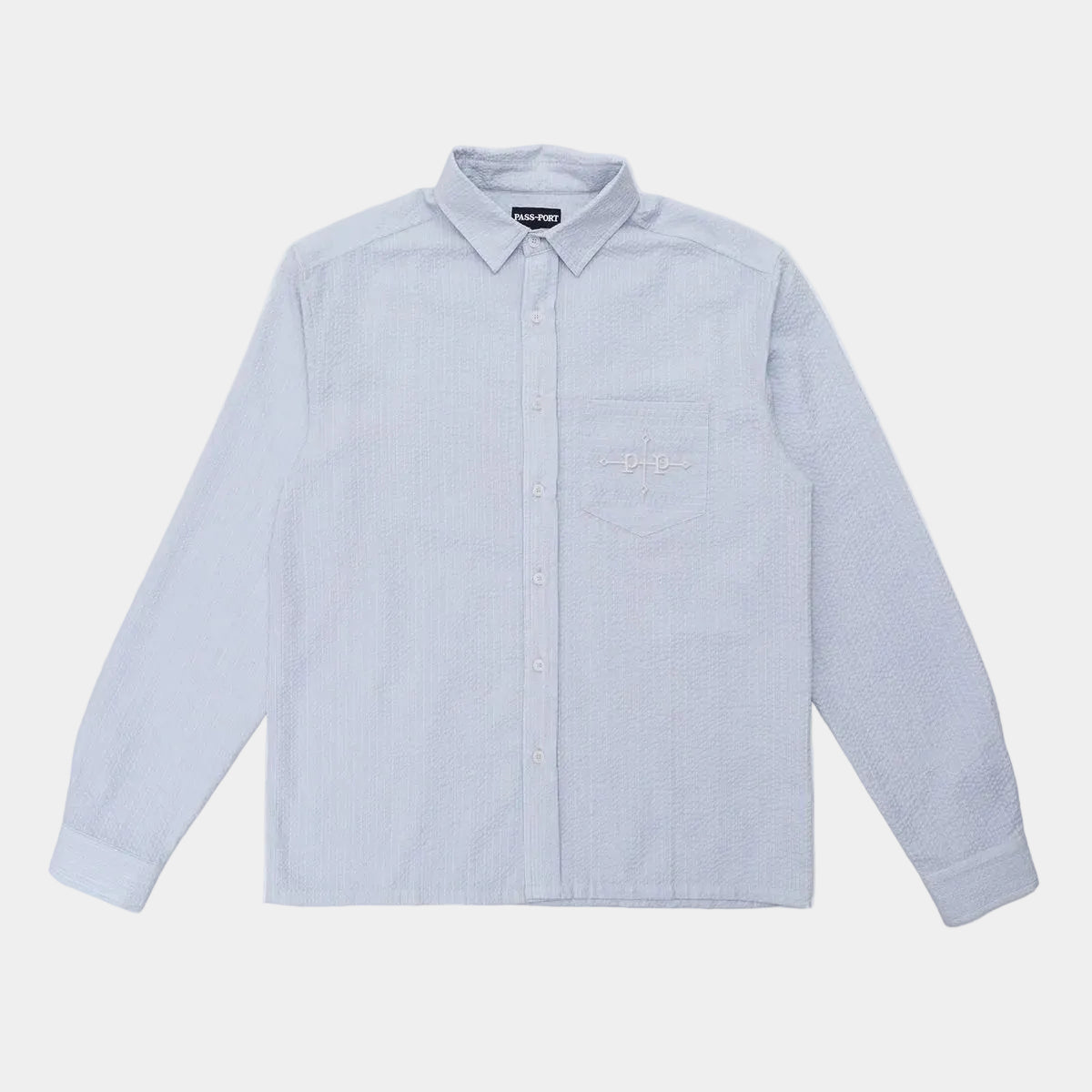 Pass~Port Gauntlets Workers Long-Sleeve Shirt Powder Blue