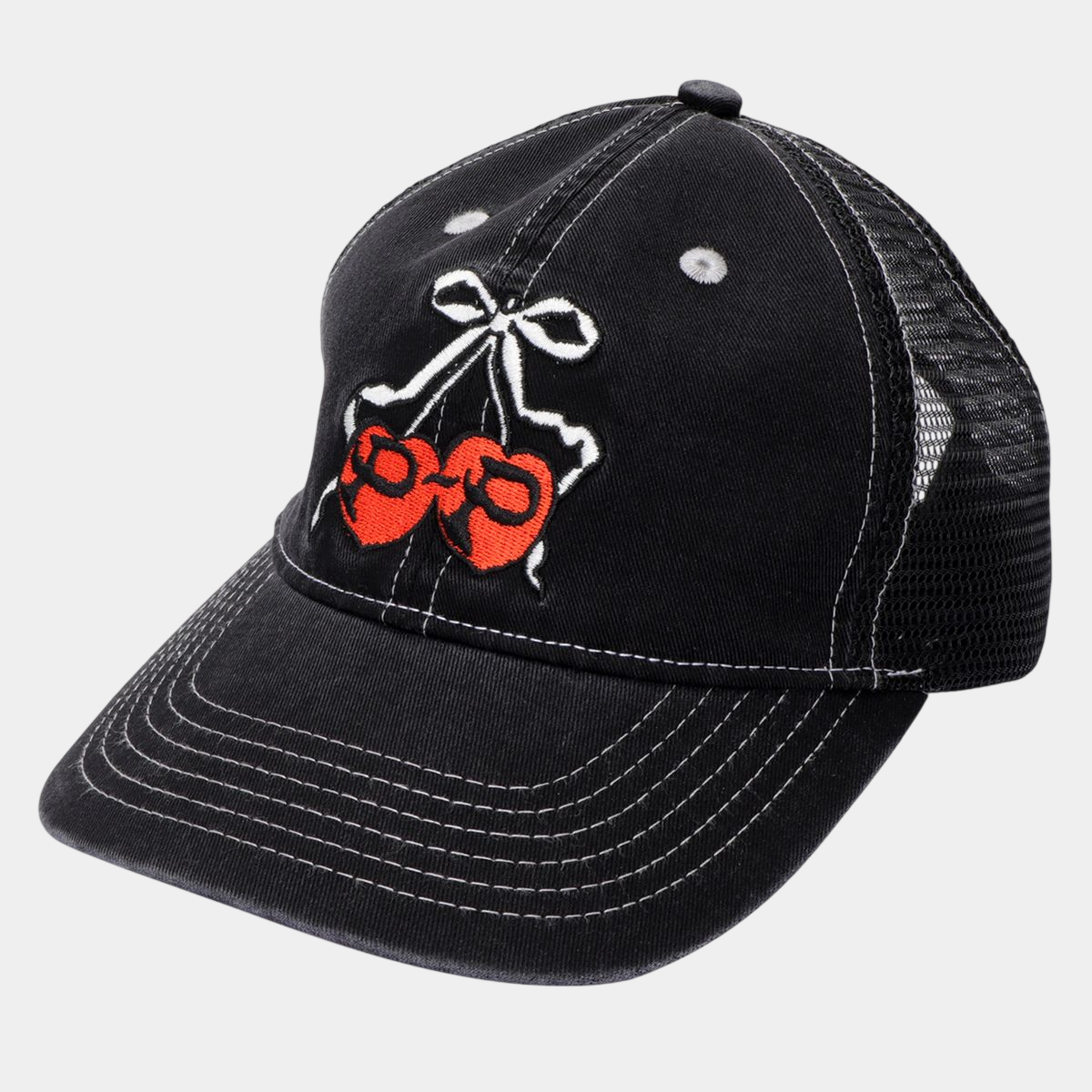 Pass~Port Cherries Leagues Trucker Washed Black