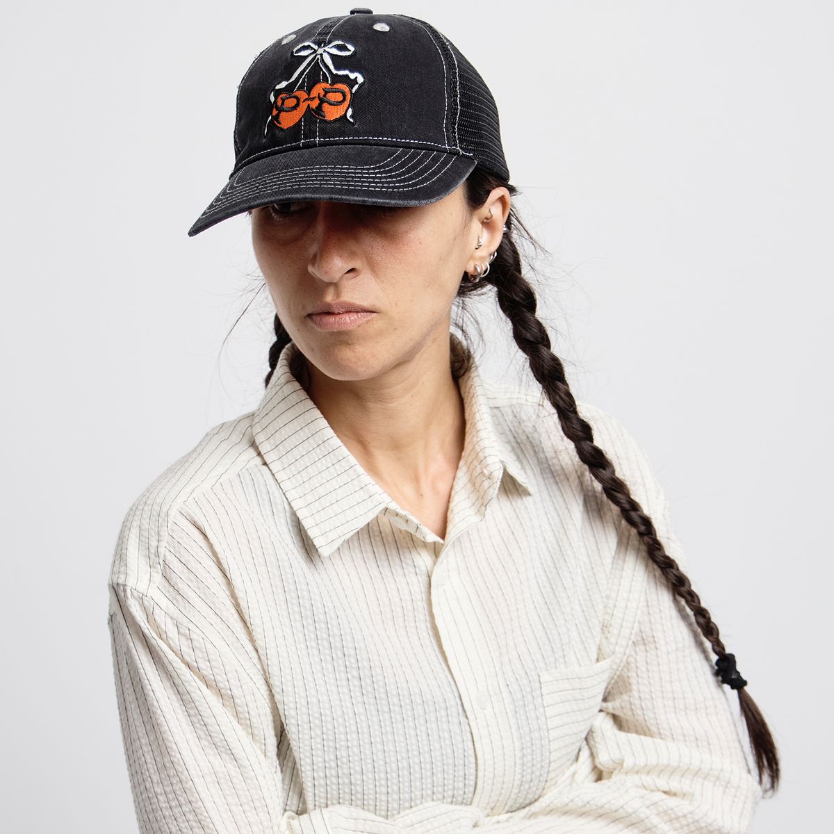 Pass~Port Cherries Leagues Trucker Washed Black