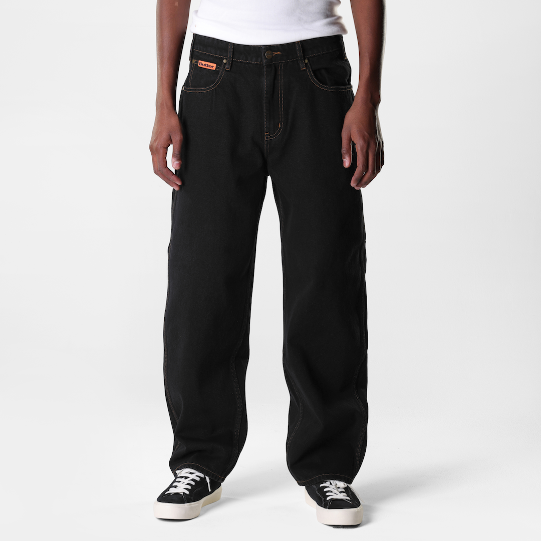 Butter Goods Baggy Denim Jeans Washed Black