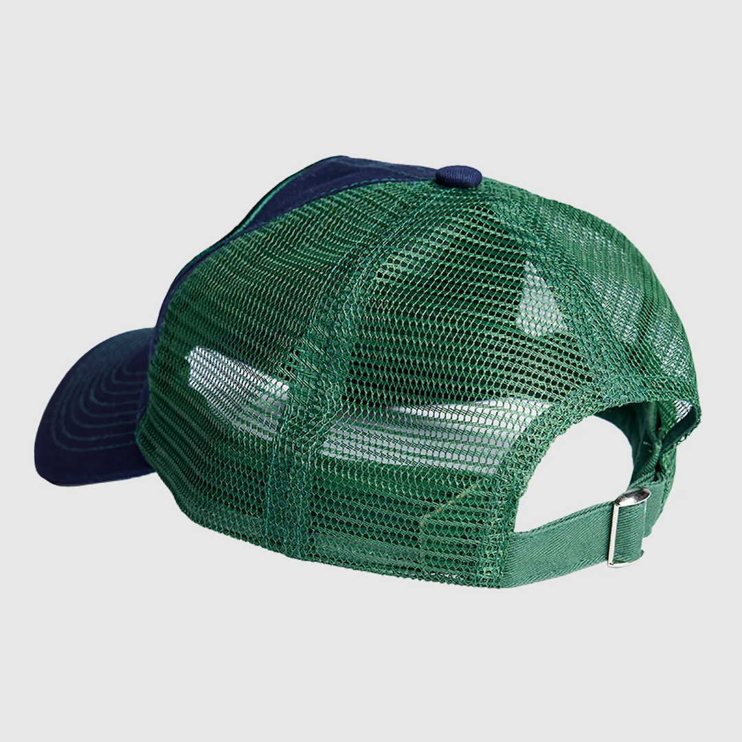 Larriet Trucker Cap Navy + Green