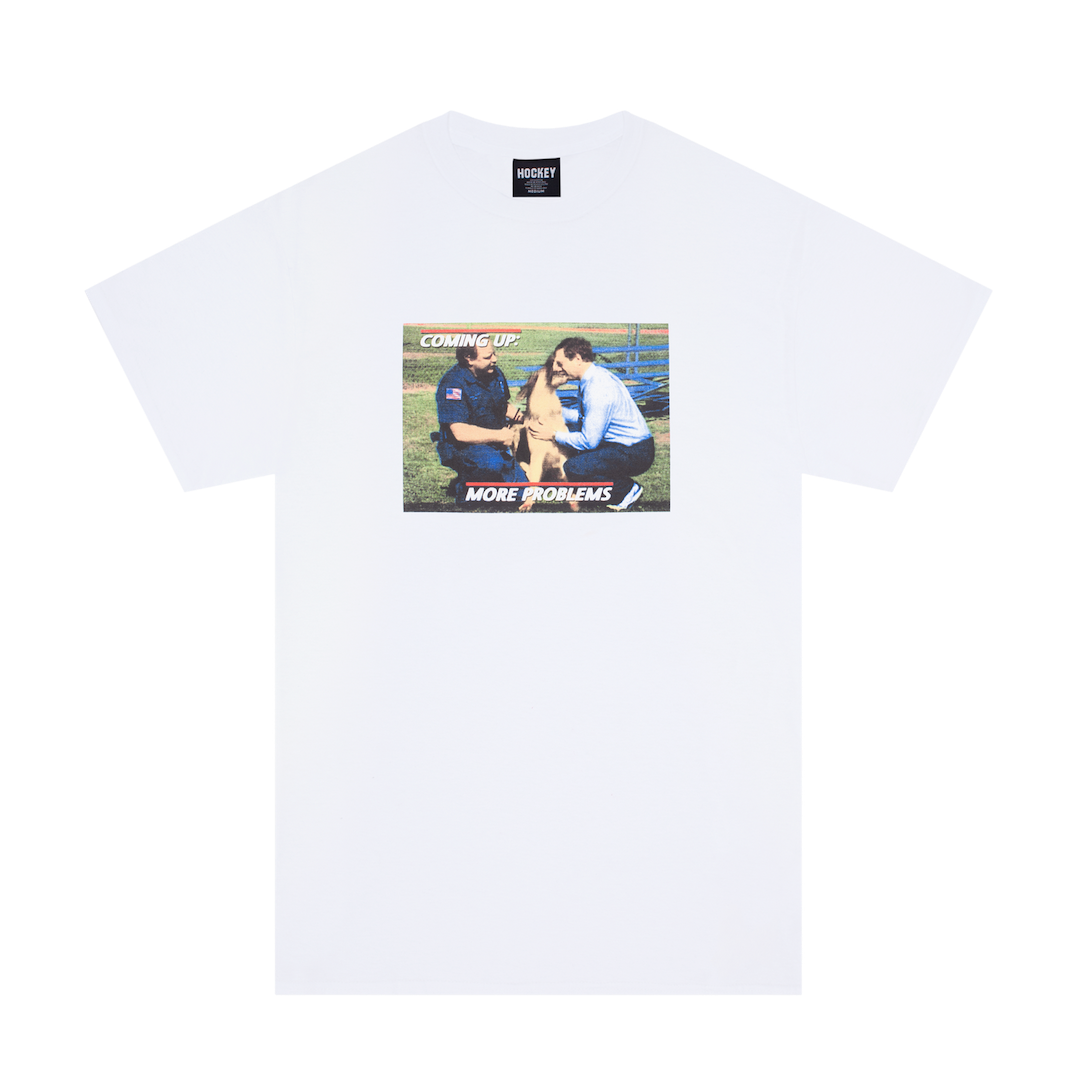 Hockey More Problems Tee White