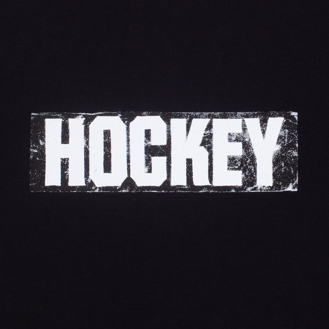Hockey Sticker Logo Tee Black