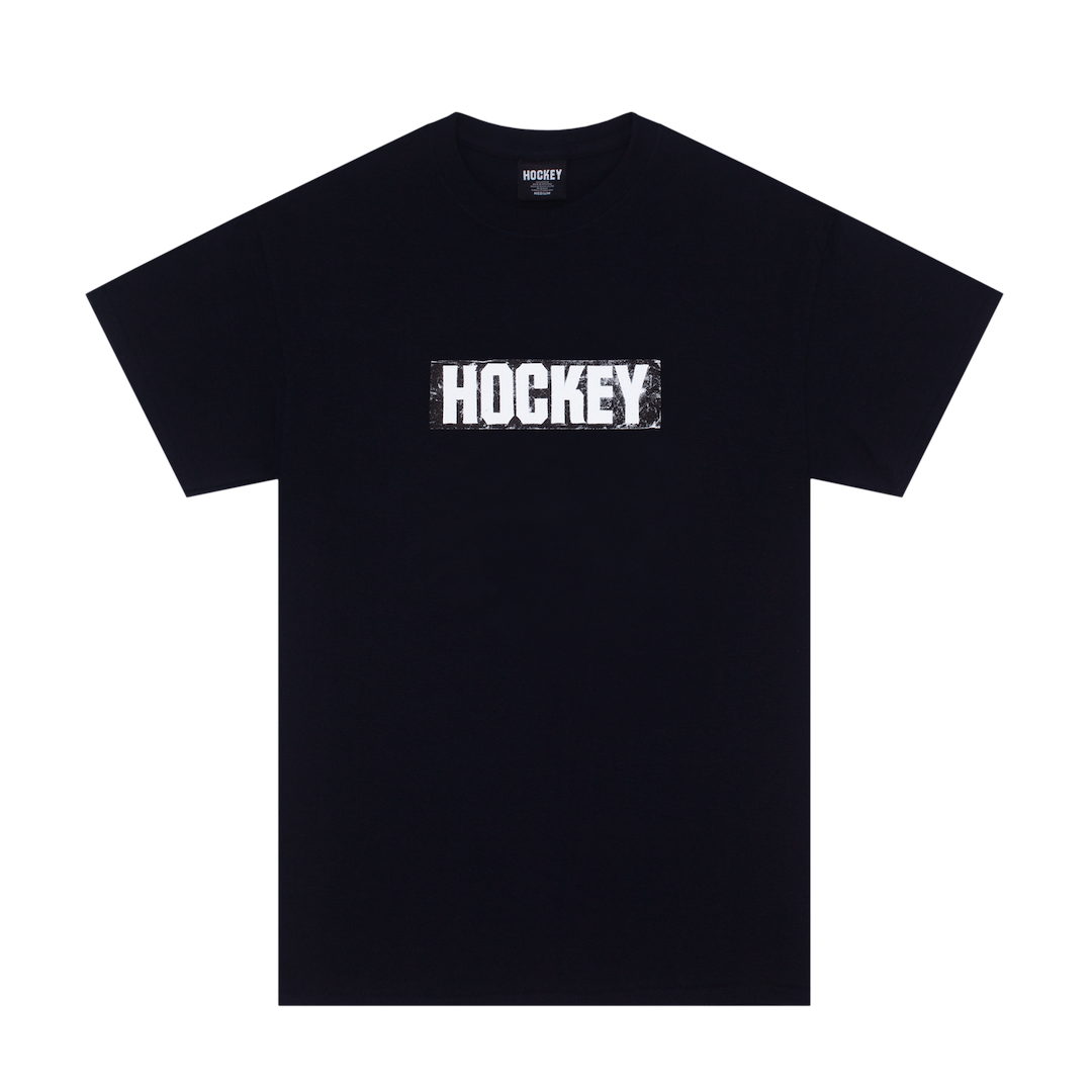 Hockey Sticker Logo Tee Black