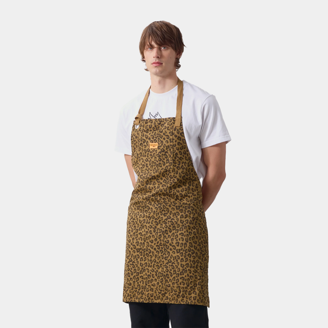 Service Works Patterned Apron Brown Leopard