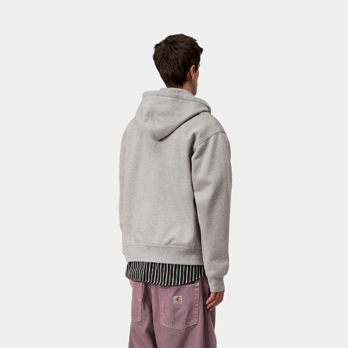 Carhartt WIP Hooded American Script Jacket Grey Heather