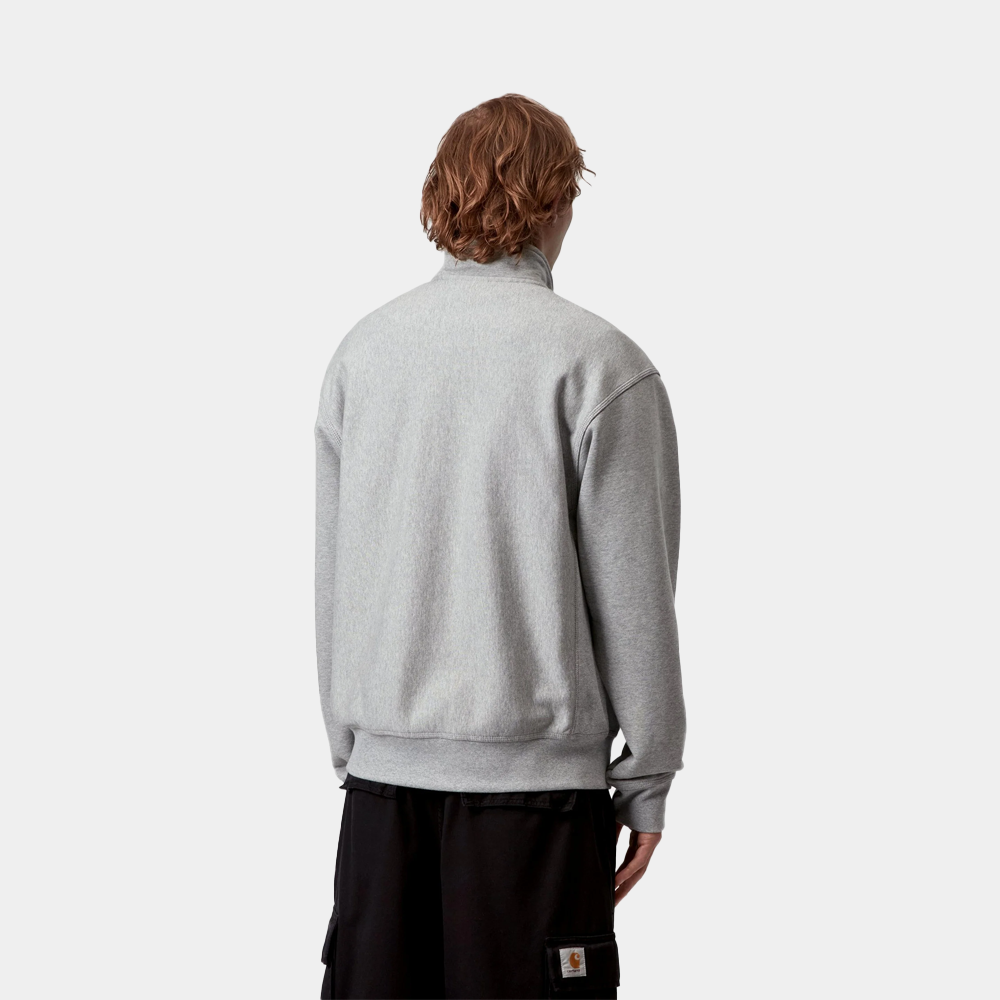Carhartt WIP Half Zip American Script Sweat Grey Heather