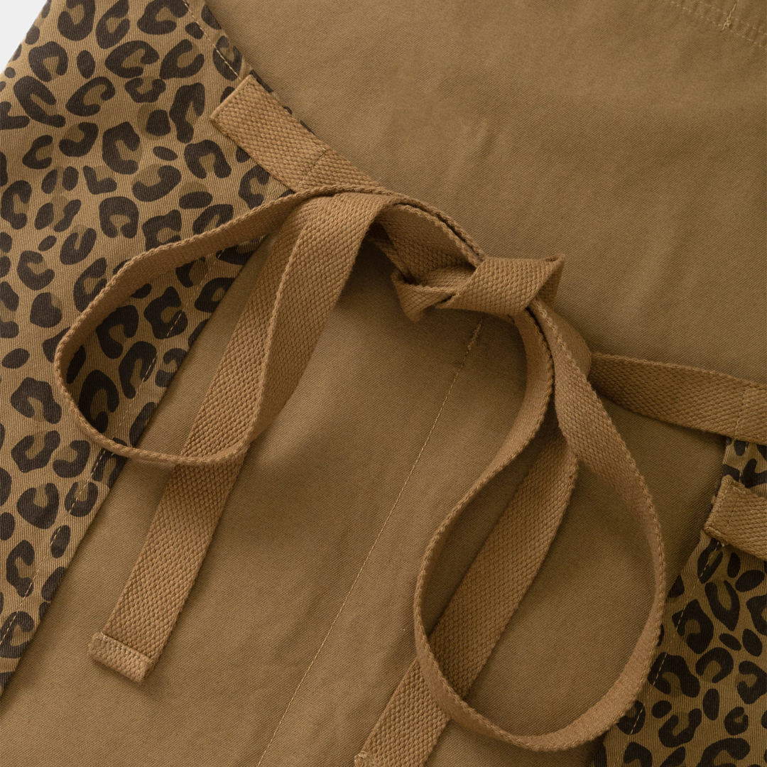 Service Works Patterned Apron Brown Leopard