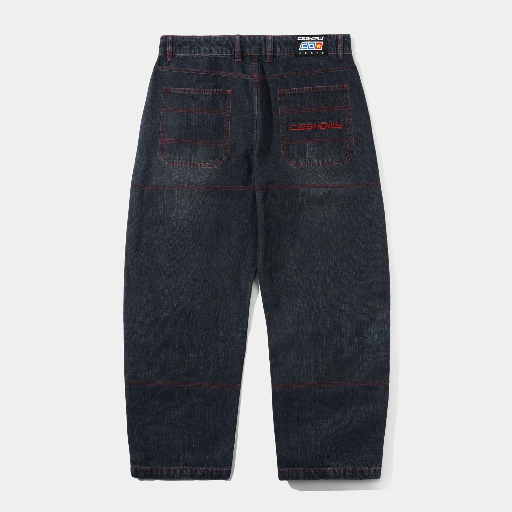 Cash Only Aleka Denim Jeans Washed Streaky Denim