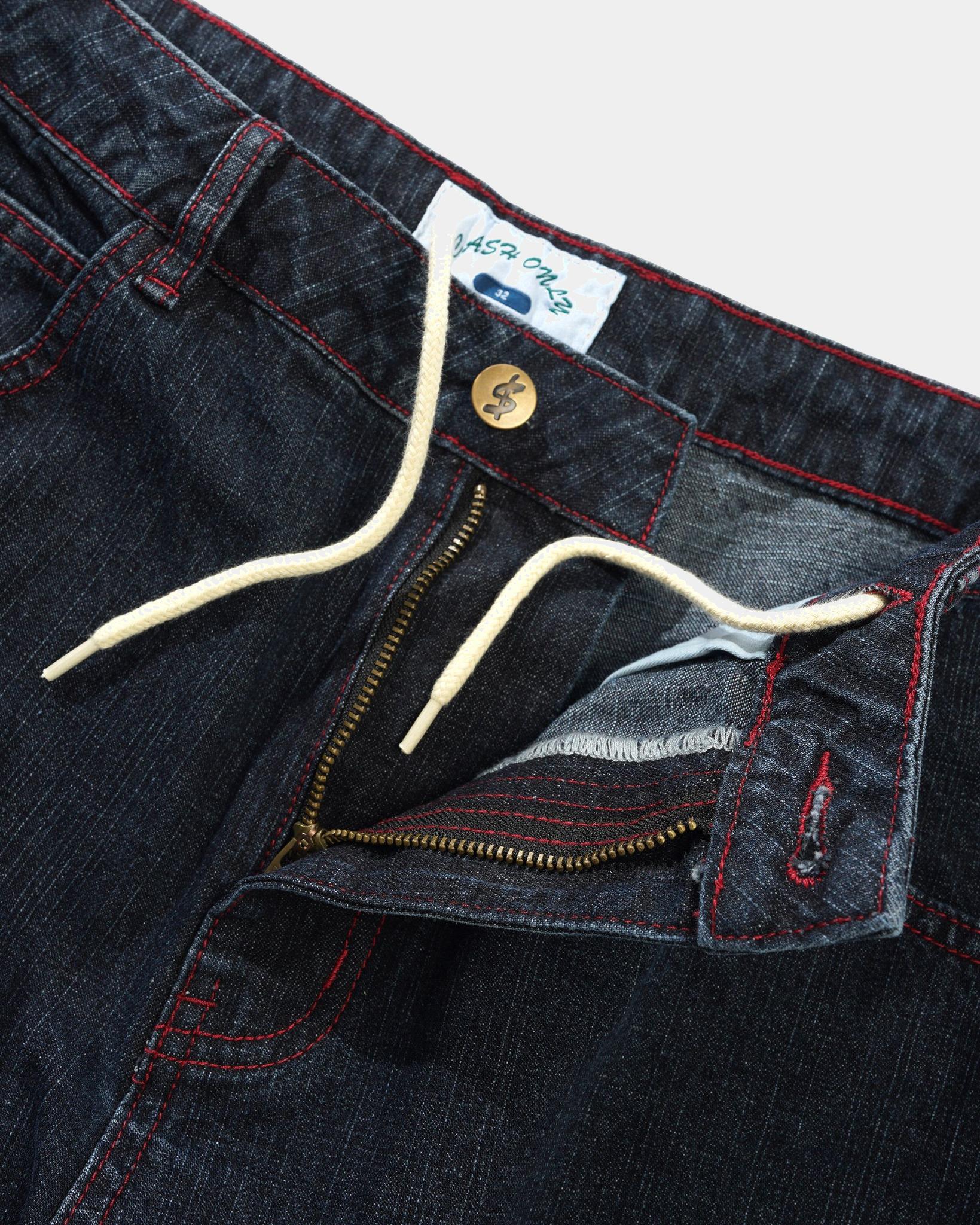 Cash Only Aleka Denim Jeans Washed Streaky Denim