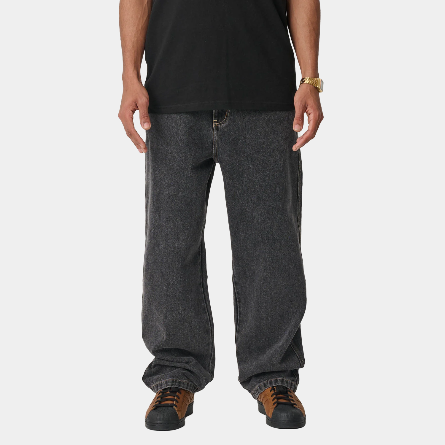 XLARGE Baggy Bull Denim 91 Pant Washed Black