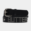 Butter Leather Studded Belt Black