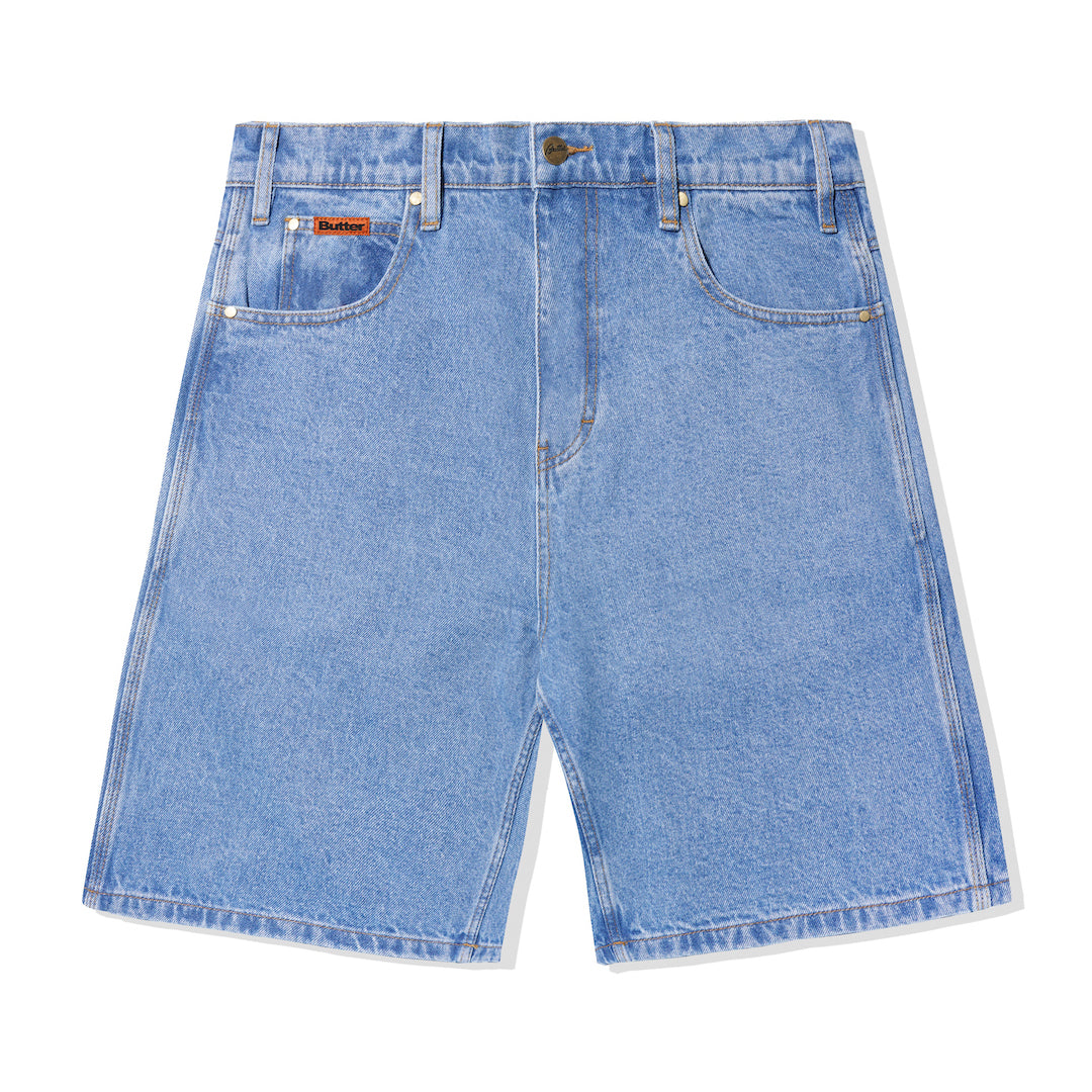 Butter Goods Baggy Denim Shorts Washed Indigo