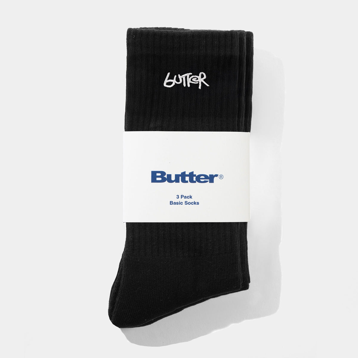 Butter 3-Pack Basic Socks Black