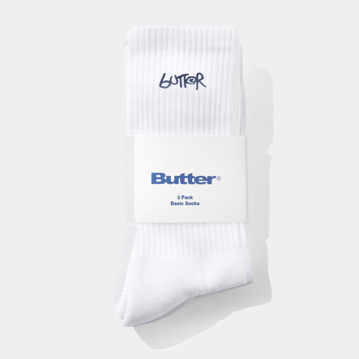 Butter 3-Pack Basic Socks White