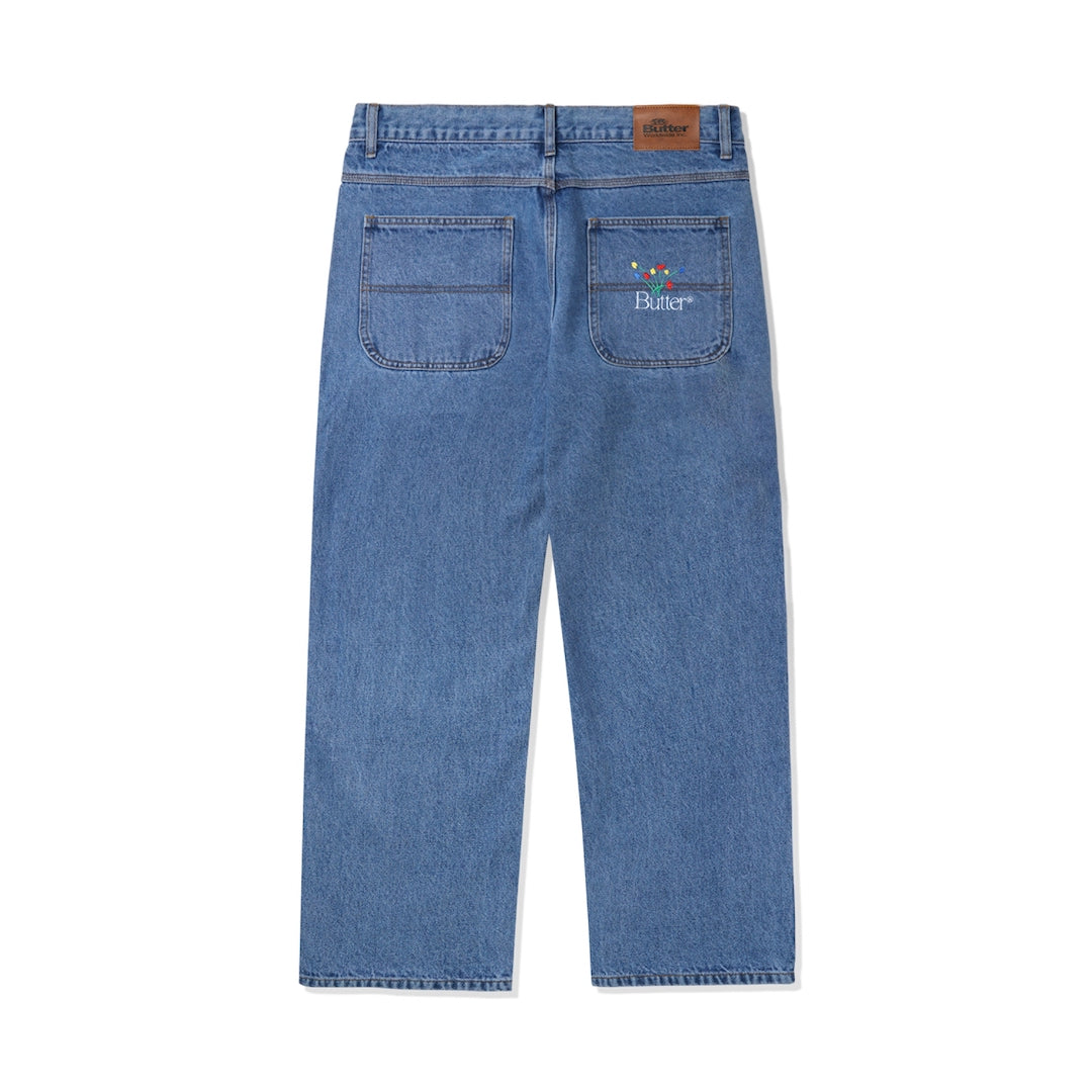 Butter Goods Bouquet Denim Pants Washed Indigo