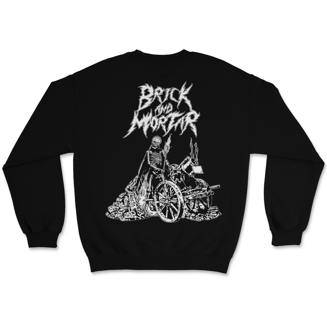 Brick + Mortar Funeral French Crewneck Black