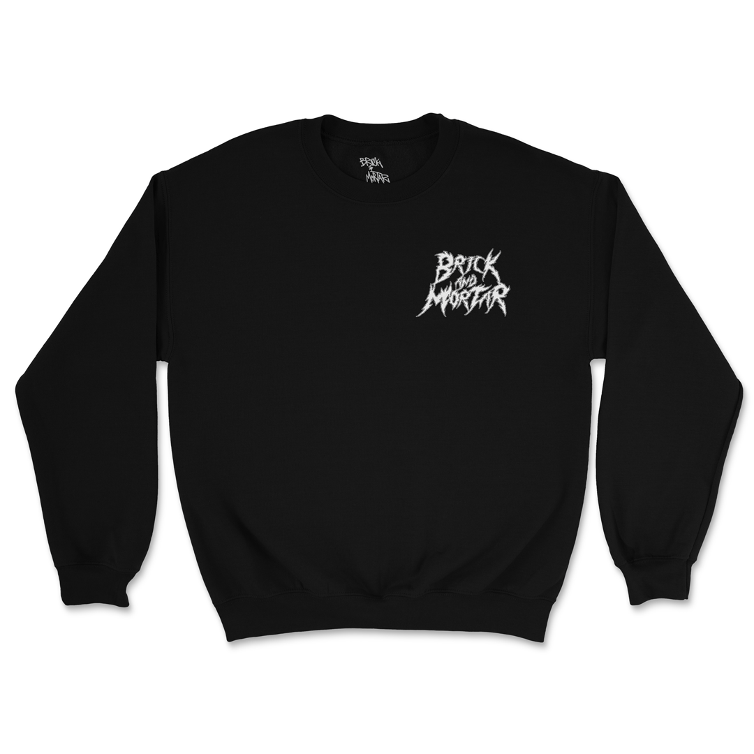 Brick + Mortar Funeral French Crewneck Black