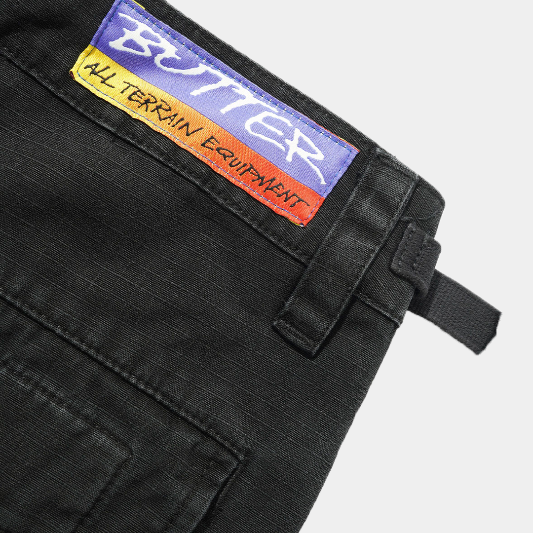 Butter Cargo Pants Washed Black