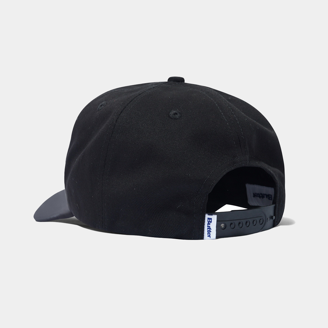 Butter Collegiate 6 Panel Cap Black