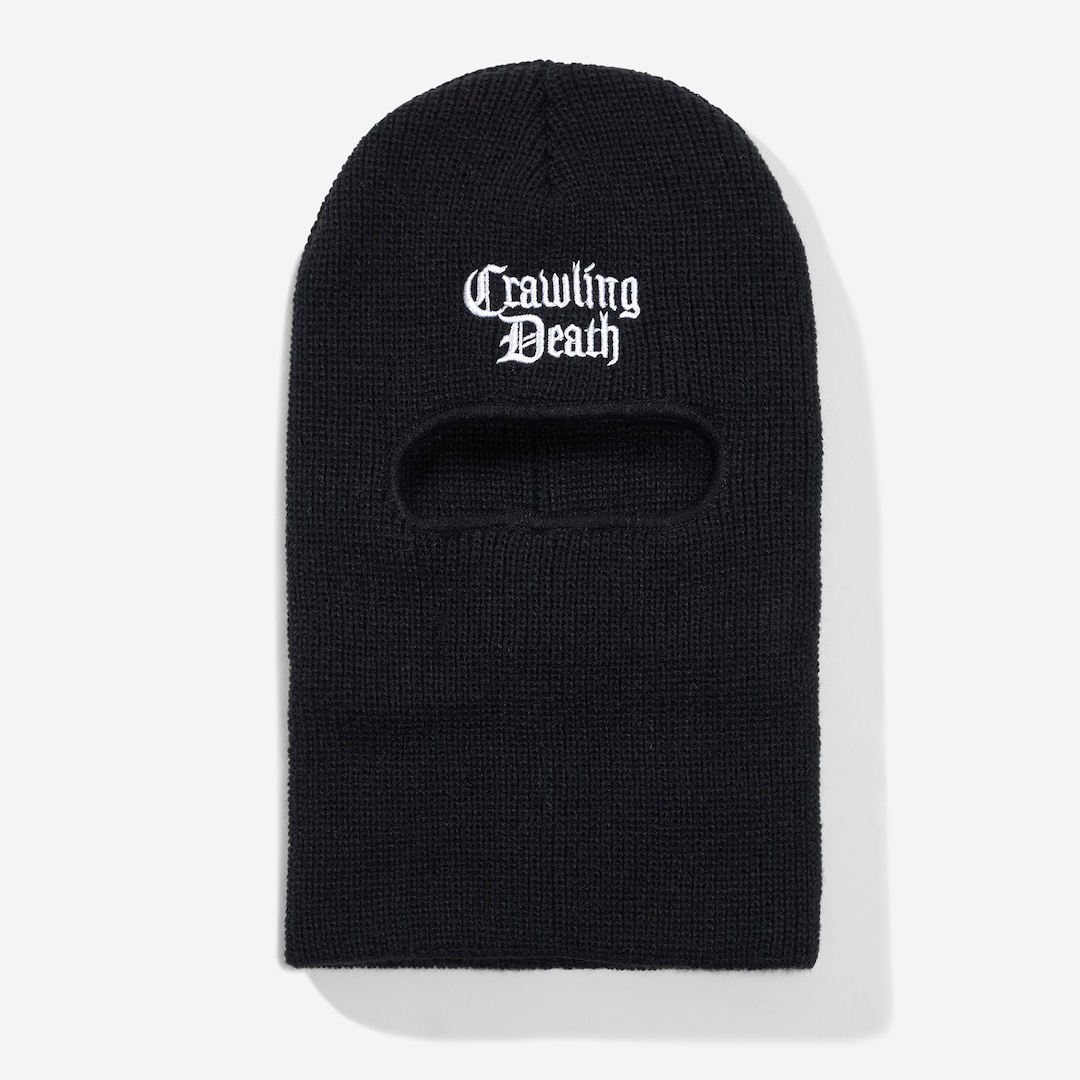 Crawling Death Embroidered Winter Mask Black
