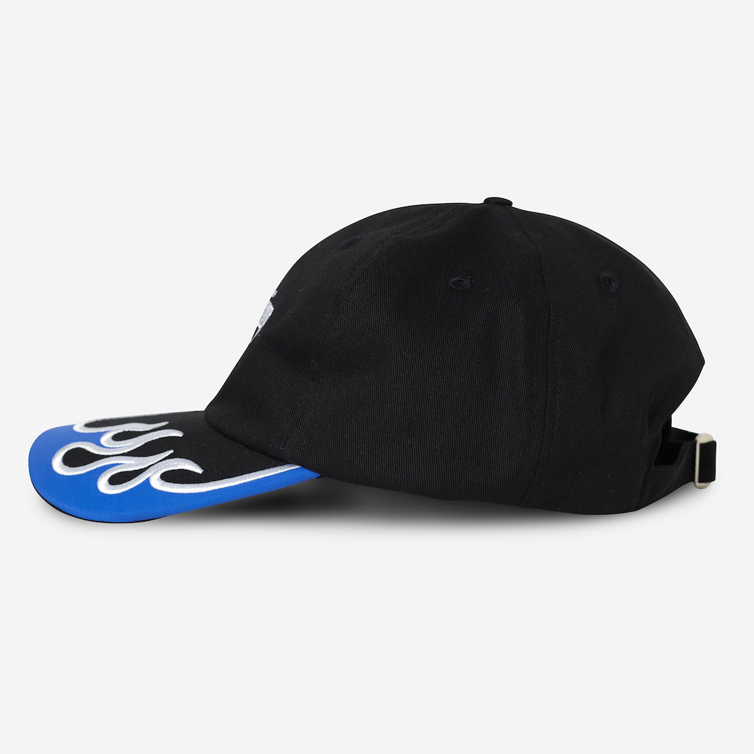 Crawling Death Flames Cap Black + Blue