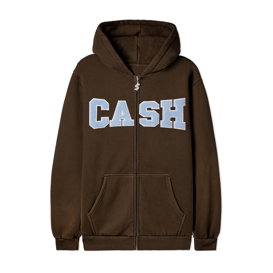 Cash Only Campus Zip Thru Hood Brown