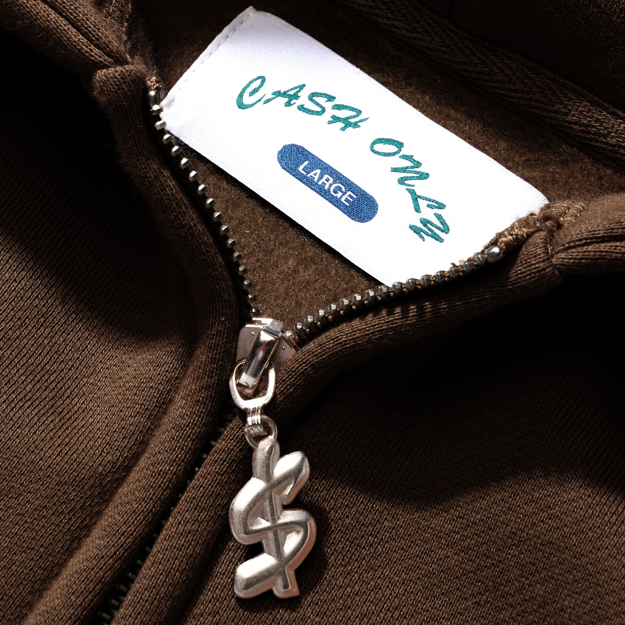 Cash Only Campus Zip Thru Hood Brown