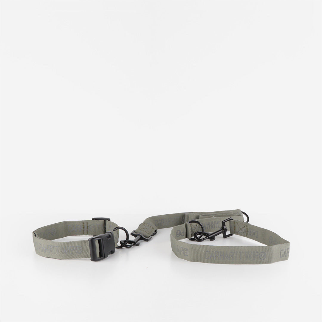 Carhartt WIP Tour Dog Leash + Collar Smoke Green Reflective