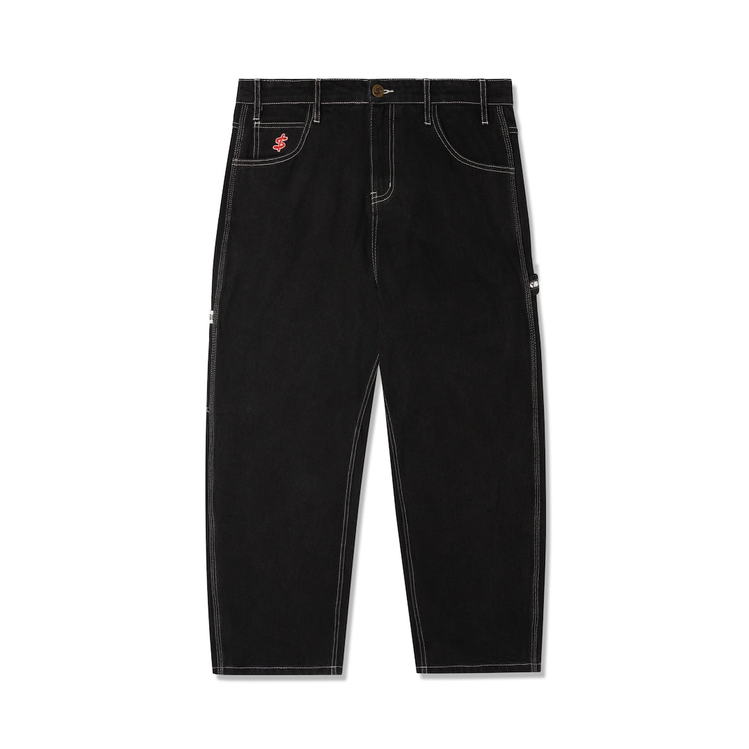 Cash Only Carpenter Baggy Denim Jeans Flat Black