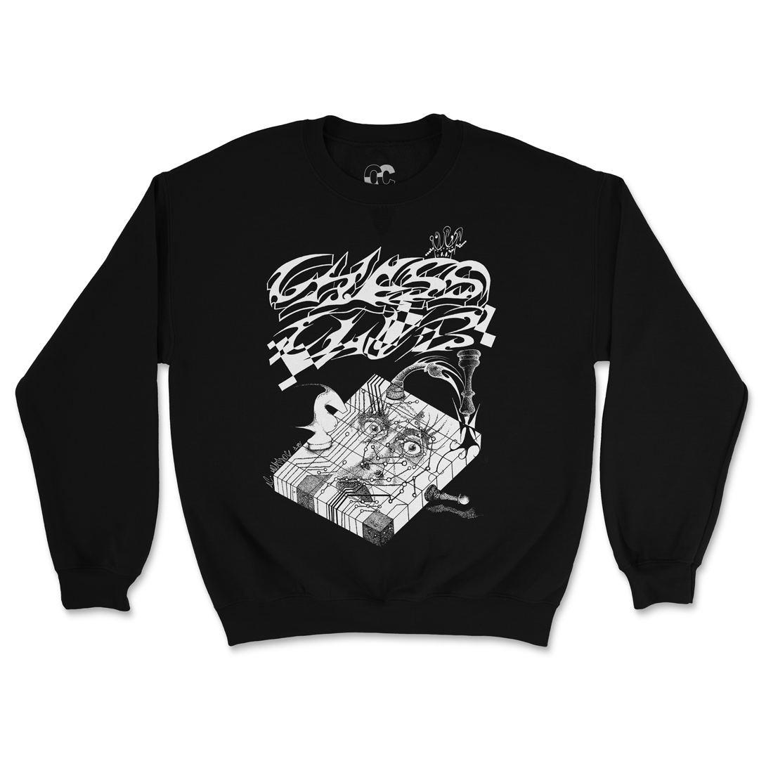 Chess Club Artificial Intelligence Crewneck Black