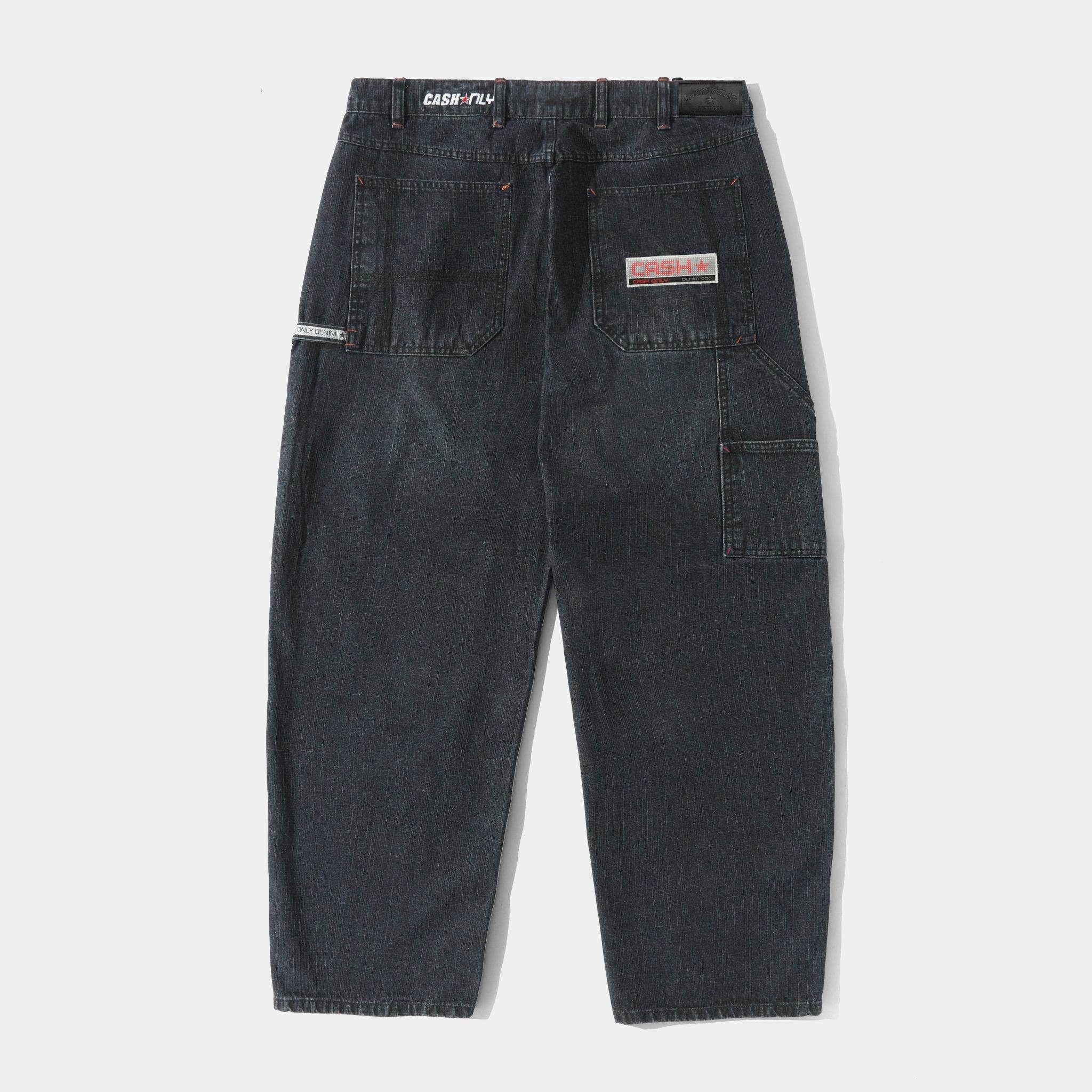 Cash Only Company Denim Jeans Distress Washed Midnight