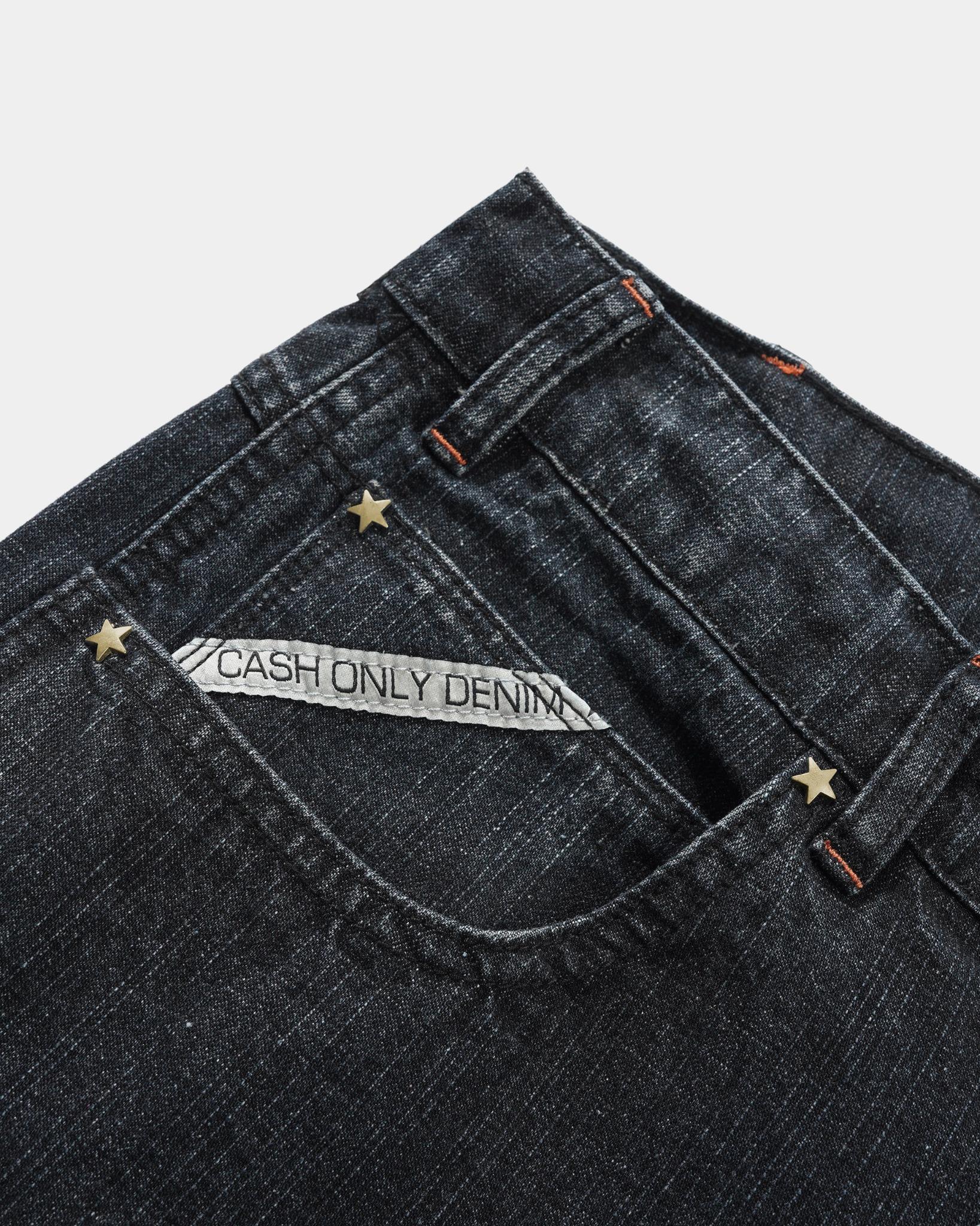 Cash Only Company Denim Jeans Distress Washed Midnight